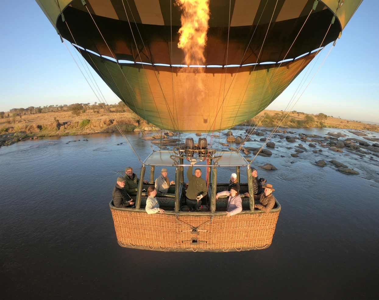 Hot air ballooning over the savannahs